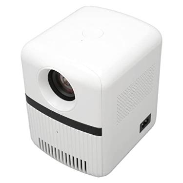 Imagem de Projetor Bluetooth, Foco Elétrico 100‑240 V 1080 P HD Projetor WiFi 4R 3 W para Casa (plugue da ue)