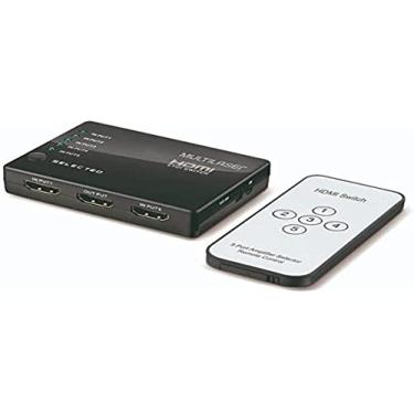 Imagem de Switch HDMI Multilaser 5 Portas Alta Definição de 1080p + Controle Remoto Preto - WI346