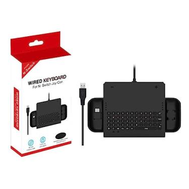 Imagem de Teclado Chatpad Wireless Para Nintendo Switch Joy-con 54 Teclas Preto
