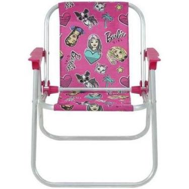 Imagem de Cadeira De Praia Infantil Bel Barbie Em Alumínio Rosa - Bel Fix