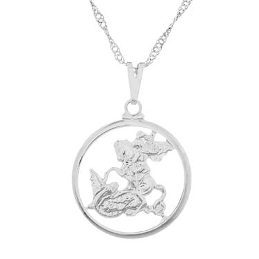 Imagem de Colar São Jorge 20mm - Sunshine Cristais Cor:Prata