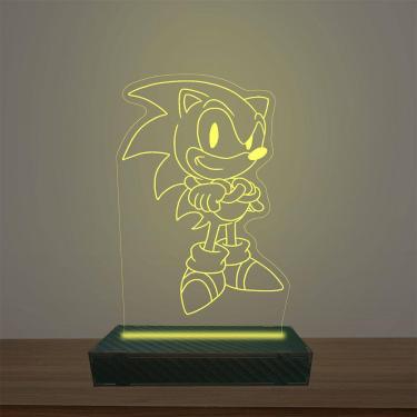 Imagem de Luminária Led 3d Sonic Abajur Luxo