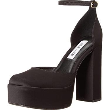 Imagem de Steve Madden Sapato Agata Feminino, Cetim preto, 8.5