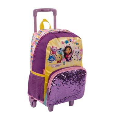 Imagem de Mochila Rodinha A Casa Magica Gabby Meow Grande Sestini