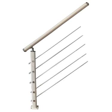 Imagem de Flexível Corrimãos simples para degraus ao ar livre, degraus interiores, suporte para balaústres de escada, poste para degraus de concreto ou escadas de madeira Espesso