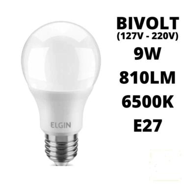 Imagem de Lampada Led E-27 9w Branca Fria 6500k Bivolt 810 Lúmens Led