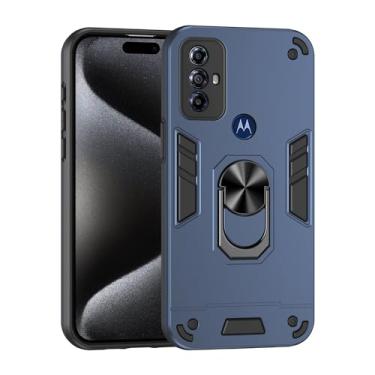 Imagem de Estojo Fino Compatible with Motorola Moto G Play (2023) Phone Case with Kickstand & Shockproof Military Grade Drop Proof Protection Rugged Protective Cover PC Matte Textured Sturdy Bumper Cases (Size