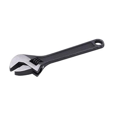 Imagem de Tomotato Chave inglesa de chaveiro, aço galvanizado, ajustável, portátil, profissional, alta dureza, mini chave inglesa para casa industrial (10 cm preto)