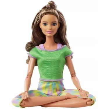 Boneca Barbie Made to Move Aula de Yoga Morena Mattel Ftg80 em Promoção na  Americanas