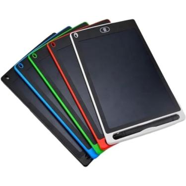 Imagem de Lousa Mágica Infantil Digital Tablet De Escrita Colorida Para Desenho LCD 12 Polegadas Com Botão De Apagar Digital (Vermelho)
