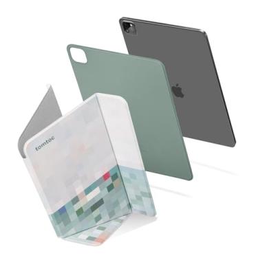 Imagem de tomtoc Capa Smart Folio Vertical para iPad Pro 6ª/5ª/4ª/3ª geração 2022-2018, 3 camadas, separável, fina, com suporte magnético com 4 modos de uso, aba protetora para Apple Pencil