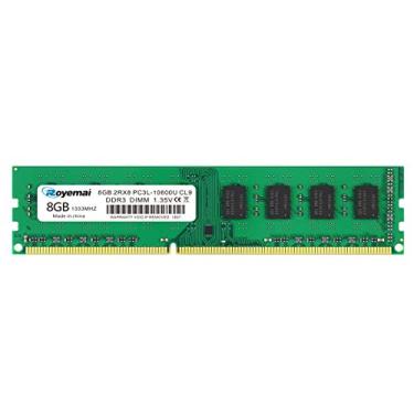 Imagem de 8GB DDR3L 1333MHz UDIMM, Royemai PC3L-10600U Memória 1.35V/1.5V CL9 2Rx8 Non-ECC Unbuffered Dual Rank 240Pin Desktop Computer RAM Module