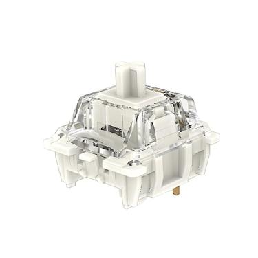 Imagem de Interruptores Gateron 5 pinos G branco transparente Pro 3.0 pré-lubrificados RGB SMD linear para jogos (108 peças, Pro White 3.0)