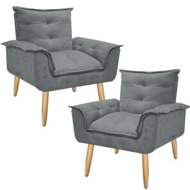 Imagem de Kit 2 Poltronas Opala - Cinza