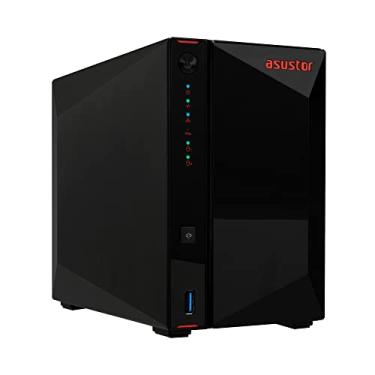 Imagem de Asustor AS5402T, 2 compartimentos NAS, CPU Intel Quad-Core 2.0 GHz, 4 compartimentos SSD M.2 NVMe, portas 2 x 2,5 GbE, 4 GB de RAM DDR4, para jogos e transmissão ao vivo, armazenamento conectado à