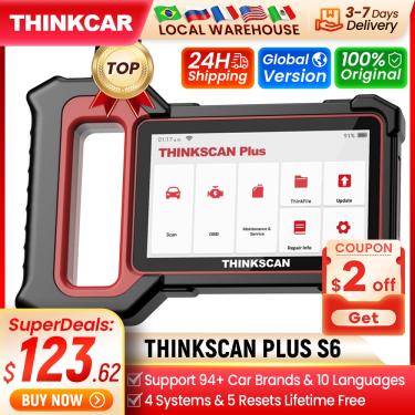 Imagem de THINKCAR ThinkScan Plus S4 S5 S6 OBD2 Scanner Ferramenta de diagnóstico de carro profissional Leitor