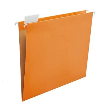 Imagem de Y YOMA Pacote com 25 pastas de arquivo coloridas para pendurar tamanho carta, pasta de arquivo decorativa, bonita e reforçada, organizador de pastas suspensas para armário de arquivo, escritório,