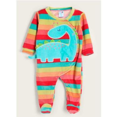 Imagem de MACACÃO DE BEBÊ PLUSH DINOSSAURO BORDADO TIP TOP REF:10180433 RN/E-Masculino