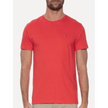 Imagem de Camiseta Tommy Hilfiger Masculina Essential Cotton Vermelho Escarlate-Masculino