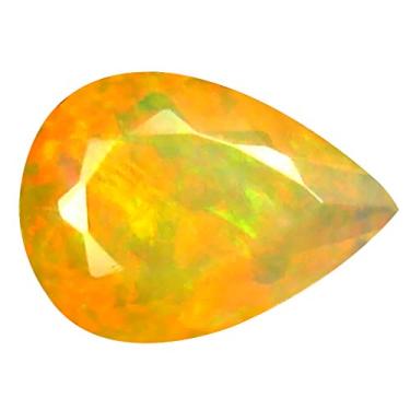 Imagem de 2,09 ct AAA+ Corte de pera de qualidade de pedra premium (12 x 9 mm) opala arco-íris não aquecida genuína pedra preciosa solta