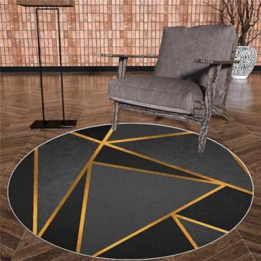 Imagem de Tapete redondo cinza para sala de estar, tamanho grande, antiderrapante, decoração de quarto infantil, cadeira suspensa, fiapos yx22, grátis 9,100cm, 39.3 pol.