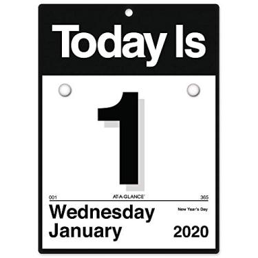 Imagem de Calendário de parede diário AT-A-GLANCE 2020, 15,24 cm x 15,24 cm, Mini, uma página por dia, design"Today is" (K1-00), Nova Edição 2020, Mini