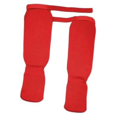 Imagem de Dynwave Caneleiras do peito do pé, guardas de panturrilha, par de protetores de pernas e pés para homens e mulheres, equipamento de proteção de karatê para, vermelho eu