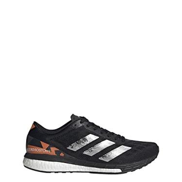 Imagem de adidas Men's Adizero Boston 9 Running Shoe - Color: Core Black/Metallic Silver/Signal Orange - Size: 7 - Width: Regular