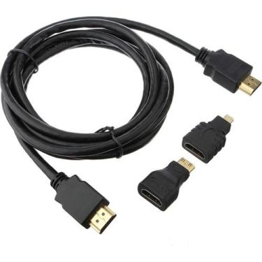 Imagem de Cabo Hdmi Adaptador Micro E Mini Hdmi 1.80 Mt Tablet Tv Note - Mbtech