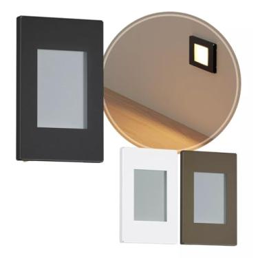 Imagem de Balizador de Parede Embutir Parede Escada + LED MF168 (Marrom (Branco Frio))