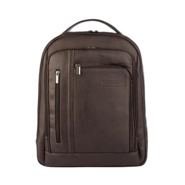 Imagem de Mochila de couro executiva Connect - Vira Vento, Café