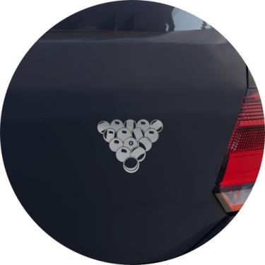 Imagem de Adesivo de Carro Sinuca Bolas de Bilhar - Cor Verde - Melhor Adesivo, 