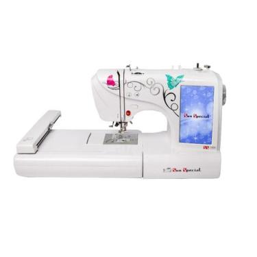 Imagem de Máquina Bordado Doméstica Ss-1400 Bivolt Eletrônica Branca - Sun Speci
