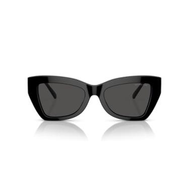 Imagem de Michael Kors Óculos de sol feminino MK2205 Montecito Butterfly, preto/cinza escuro, 52 mm, Preto/Cinza Escuro Sólido, 52 mm