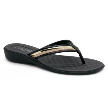 Imagem de Tamanco Beira Rio Sandália Dedo Chinelo 8224.804, Preto, 36