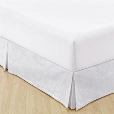 Imagem de Saia Para Cama Box Casal Jacquard Admirare, Branca