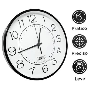 Imagem de Relógio de Parede Analógico Redondo Decorativo Sala Quarto Cozinha ZB3