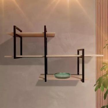Imagem de Prateleira Estilo Industrial Moderna Para Escritorio - Metal Decore
