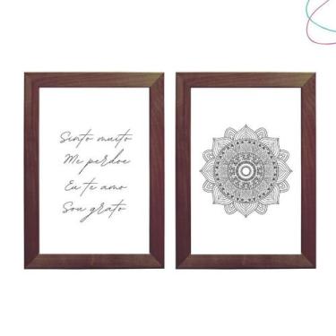 Imagem de Kit 2 Quadros para casa - ho'oponopono - Creative Cat, Tabaco