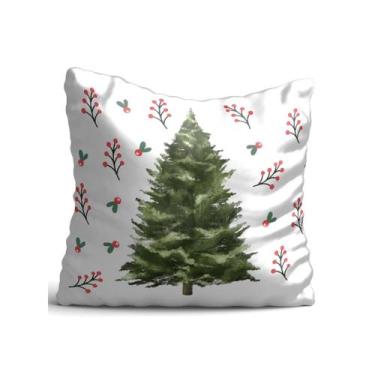 Imagem de Almofada completa com capa 35x35 Pinheiro de Natal Decorativo - Kathav