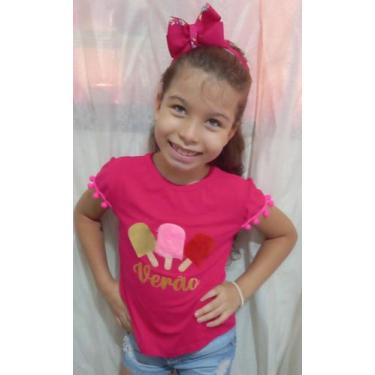 Imagem de T'shist infantil viscolyacra bordada estampa variada - Agapantus Infan