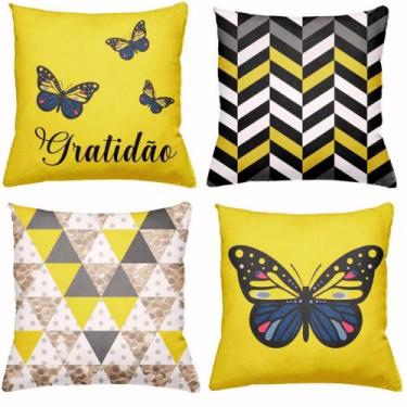 Imagem de Kit 4 Capas de Almofadas Decoração Luxo - Gaby Flor Confecções, Borbol