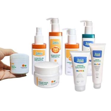 Imagem de Kit Banho Completo Infantil com Shampoo, Condicionador, Leave-in, Sabo
