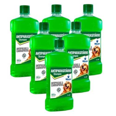 Imagem de Combo 6 Shampoo Antiparasitário World Veterinária Dug's para Cães - 50