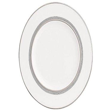 Imagem de Lenox Columbus Circle Platinum Banded Bone China Placa de destaque de 22,8 cm