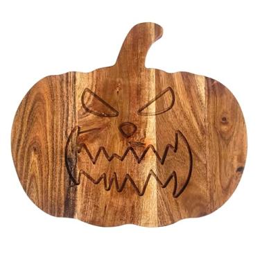 Imagem de Tábuas de corte de madeira, cozinha, tábua de cortar grossa, bandejas de servir tábua de corte grande de madeira com sulco profundo e alças, bandejas de madeira para carne, frutas e queijo (30 x 30 x