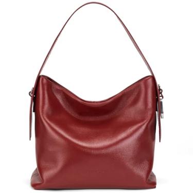 Imagem de LA'FESTIN Bolsa Hobo Feminina Vermelha, 20.5 x 10.5 x 17.5 cm, Bolsa de Ombro Ajustável com Alça de 45.27 cm