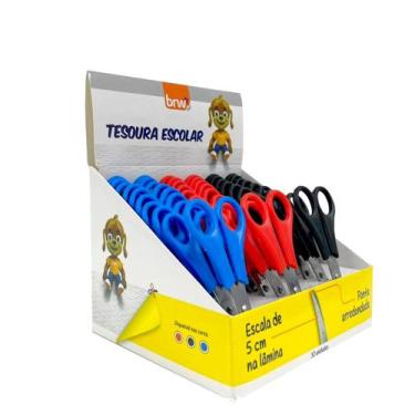 Imagem de Tesoura Escolar 13cm 1330 Brw - KIT C/10