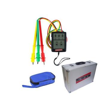 Imagem de Kit Fasímetro Trifásico Detecção Presença Fase Rotação Pontas Prova Sp