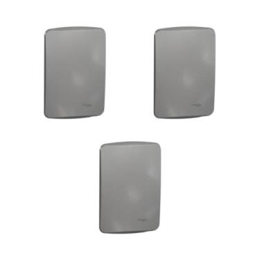 Imagem de Kit 3 Placa/Espelho 4X2 Cega Alumin S3B77102 Miluz Schneider